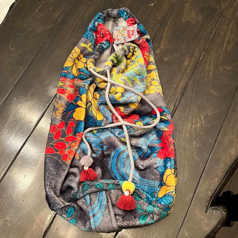 Johnny Was Cozy Fleece Drawstring Blanket Travel Bag (Does Not Include B…